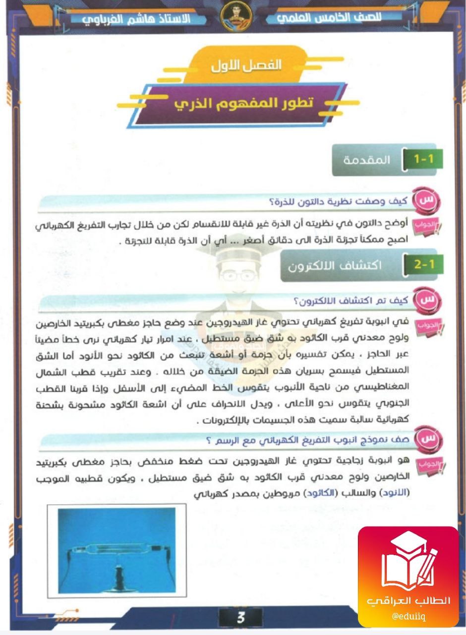 ملزمة هاشم الغرباوي كيمياء الخامس العلمي – تحميل PDF