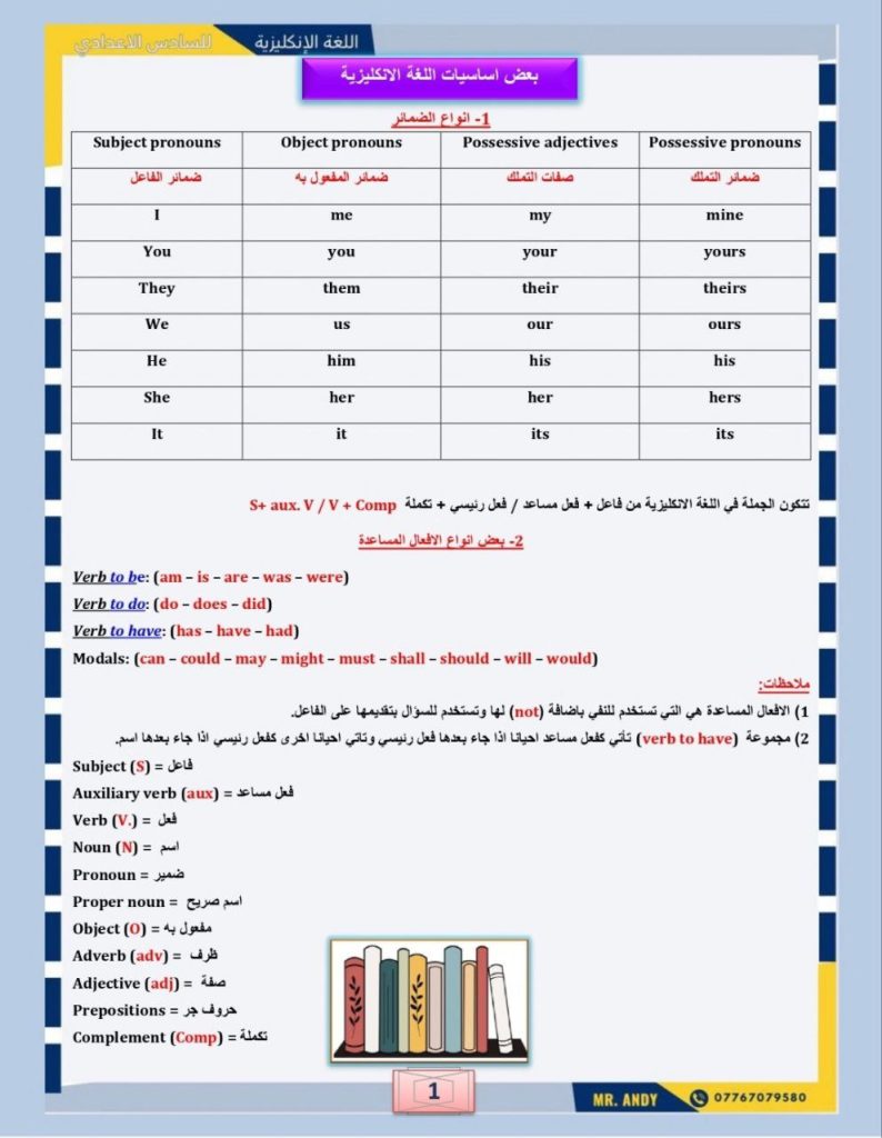 ملزمة اندي توماس انكليزي السادس الاعدادي – تحميل PDF
