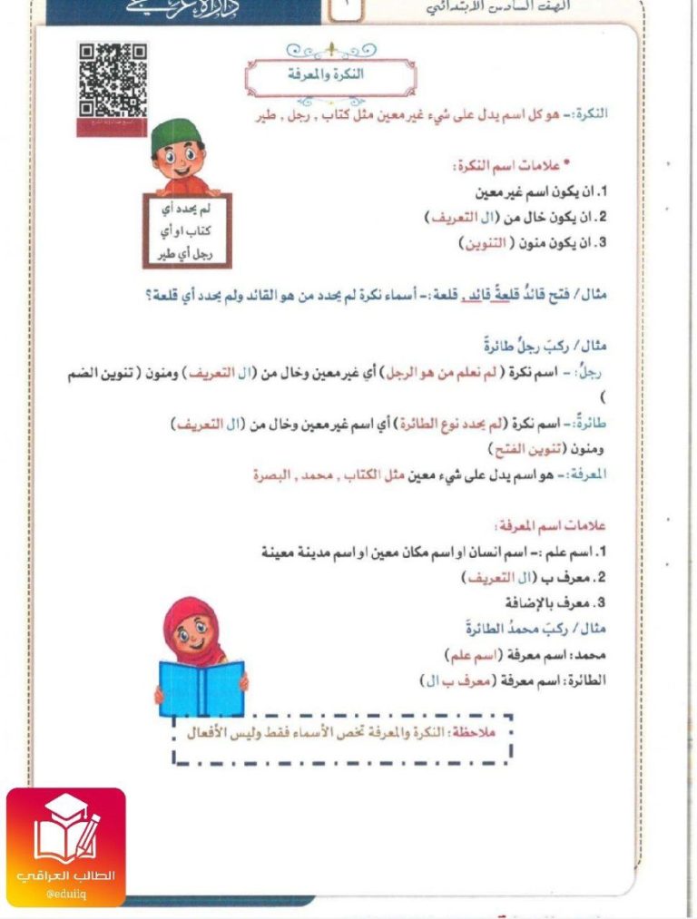 ملزمة مريم عربي السادس الابتدائي – 2026 PDF