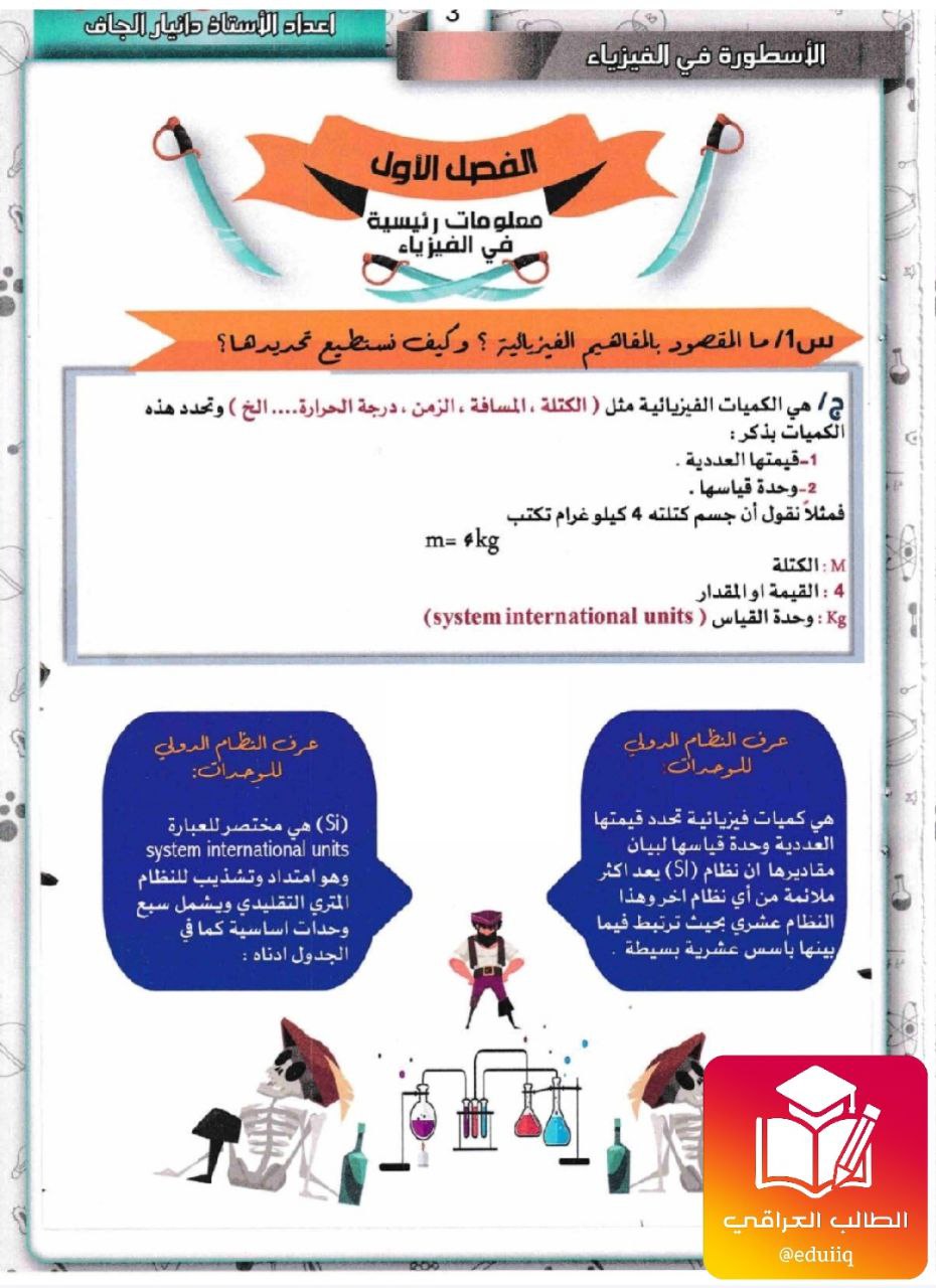 ملزمة دانيار الجاف فيزياء الرابع العلمي – تحميل PDF