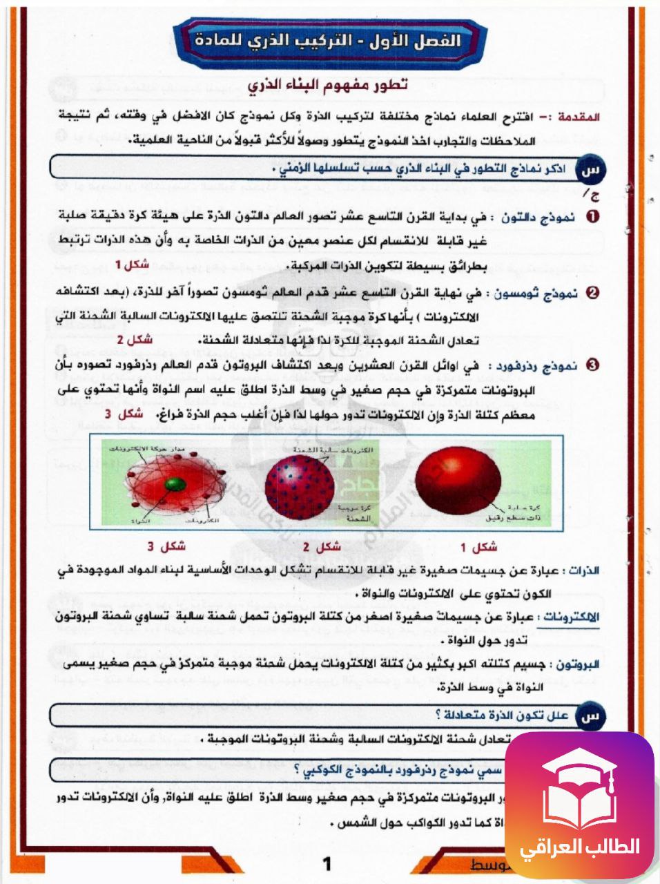 ملزمة نور الدين الدليمي كيمياء الثالث المتوسط – 2026 PDF