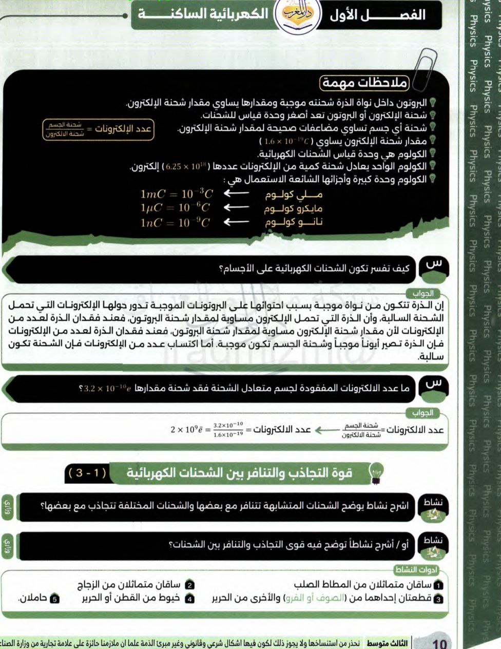 ملزمة علي السوداني فيزياء الثالث المتوسط – 2026 PDF